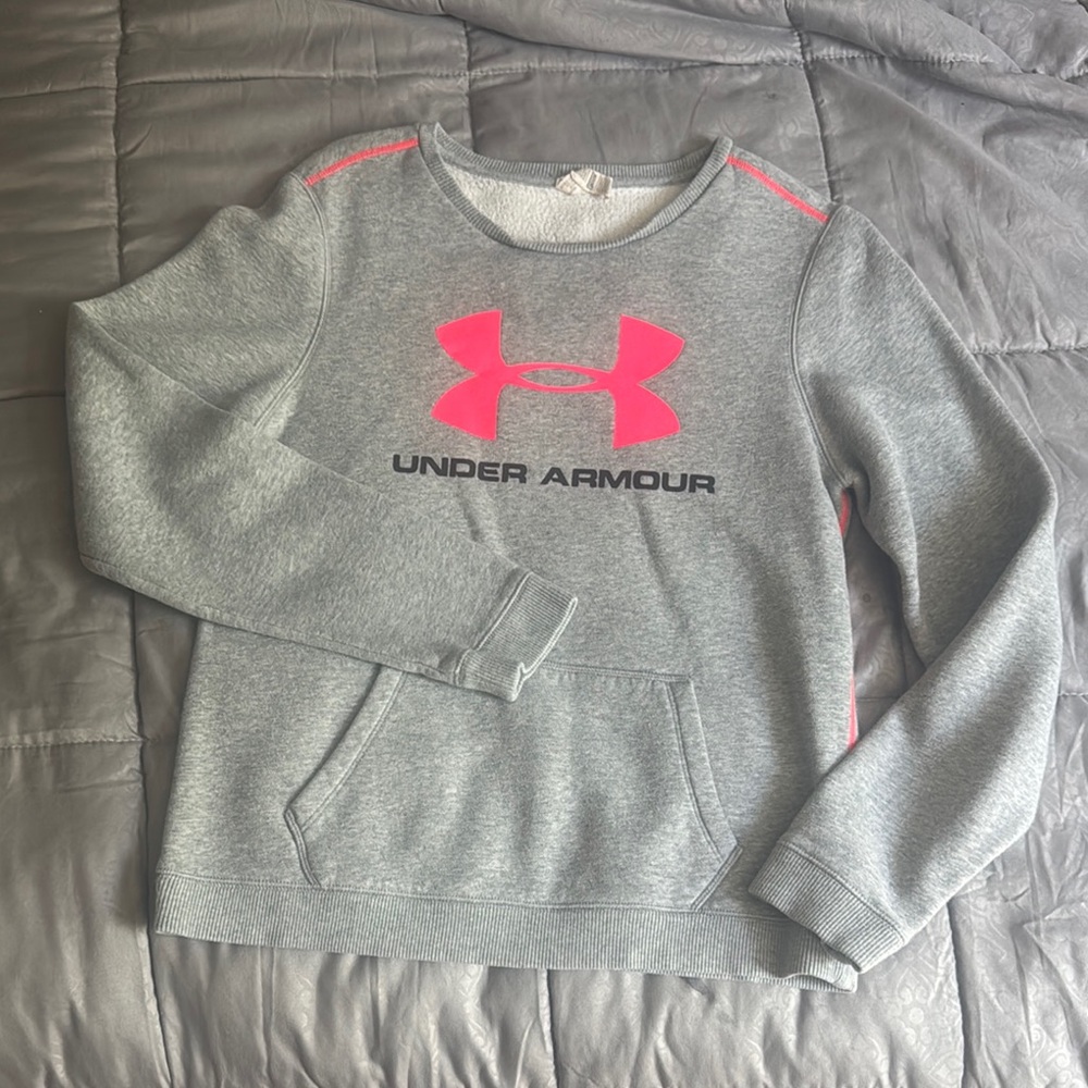 Under Armour Gray and Pink Sweatshirt